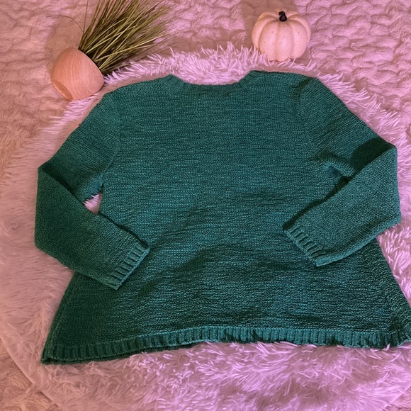 Saint Tropez West sz S green knit cardigan with top decorative button c… - Picture 12 of 13